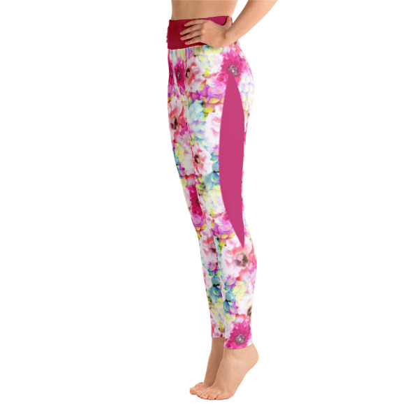 Mermaid Vinous Pink Yoga Leggings
