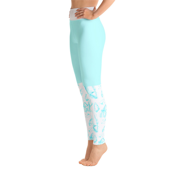 Cute Blue Сrystals Yoga Leggings