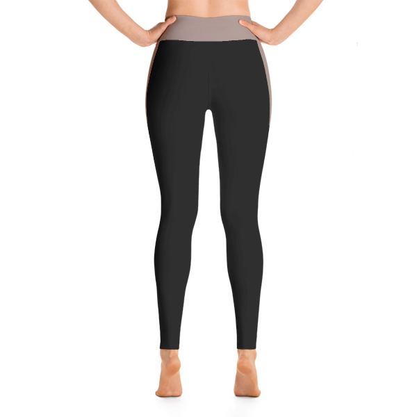 Colorful Striped Black Yoga Leggings