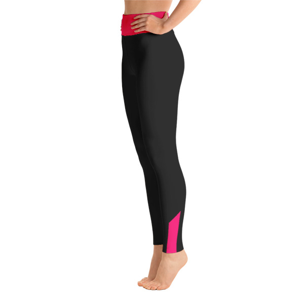 Pink and Purple Striped Yoga Leggings