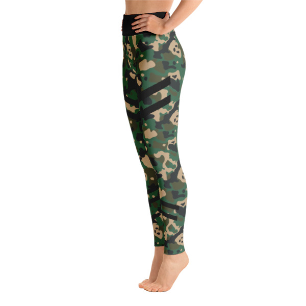 Camouflage Colorful Symmetry Yoga Leggings