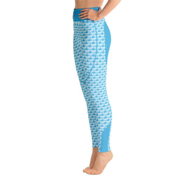 Patterned Mermaid Multi Colored Workout Yoga Leggings