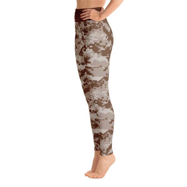 Patterned Camo Brown Yoga Leggings