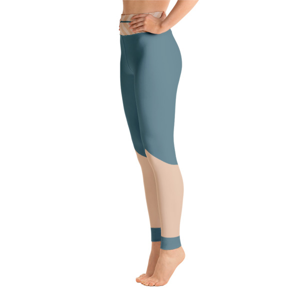 Colorful Turquoise Athletic Yoga Leggings
