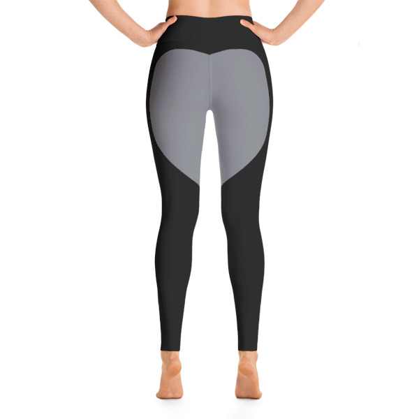 Colorful Black-Gray Running Yoga Leggings