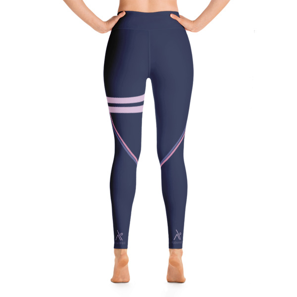 Striped Athletic Purple Yoga Leggings