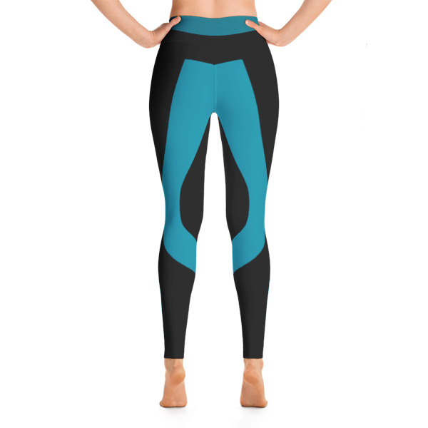Patterned Black Athletic Yoga Leggings