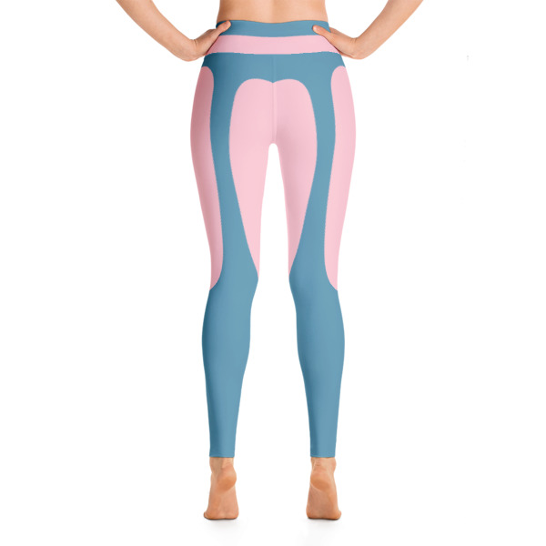 Colorful Abstract Blue – Pink Yoga Leggings