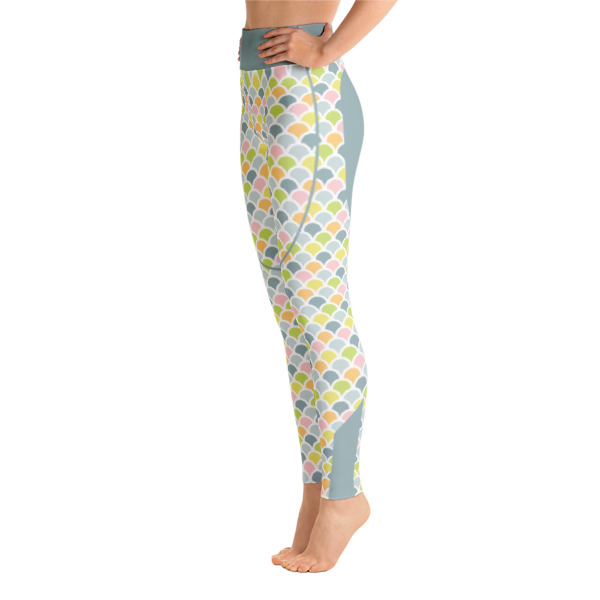 Patterned Mermaid Multi Colored Athletic Yoga Leggings