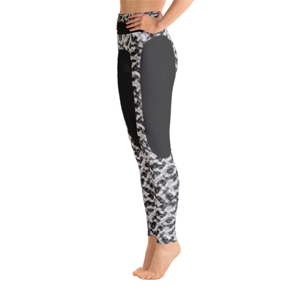 Colorful Abstract Black Yoga Leggings