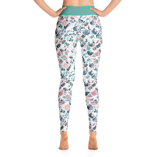 Patterned Mermaid Abstract Athletic Yoga Leggings