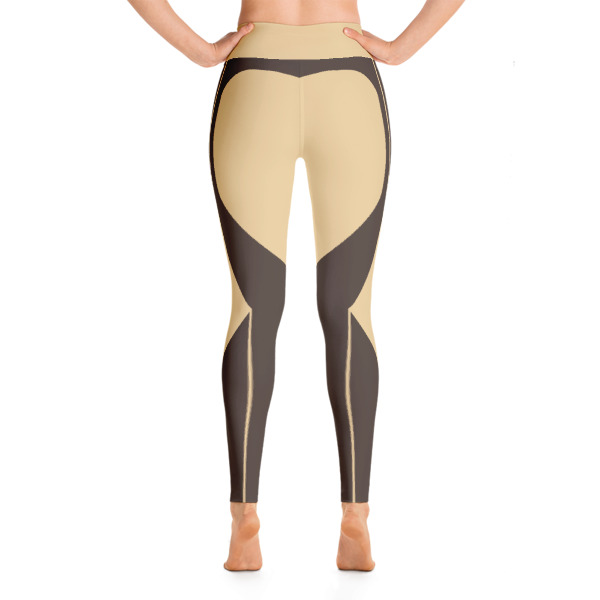 Womens Colorful Brown Running Yoga Leggings