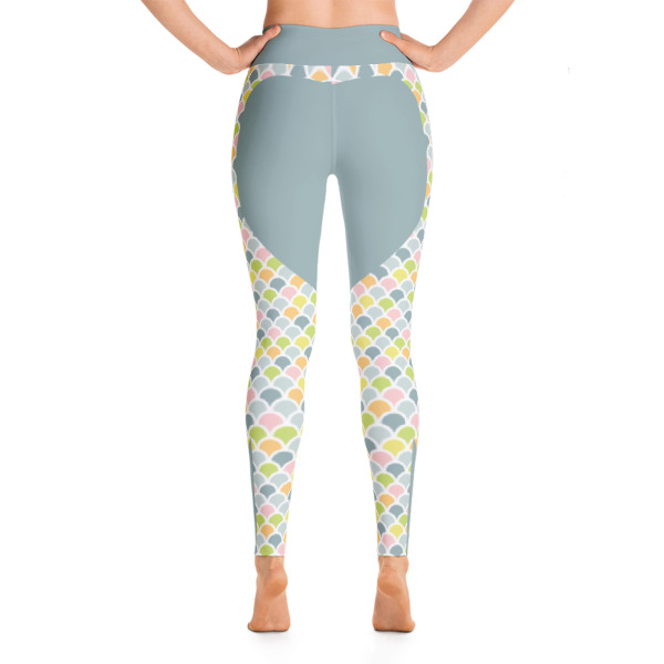 Patterned Mermaid Multi Colored Athletic Yoga Leggings