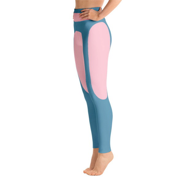Colorful Abstract Blue – Pink Yoga Leggings