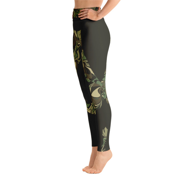 Camouflage Patterned Green Yoga Leggings