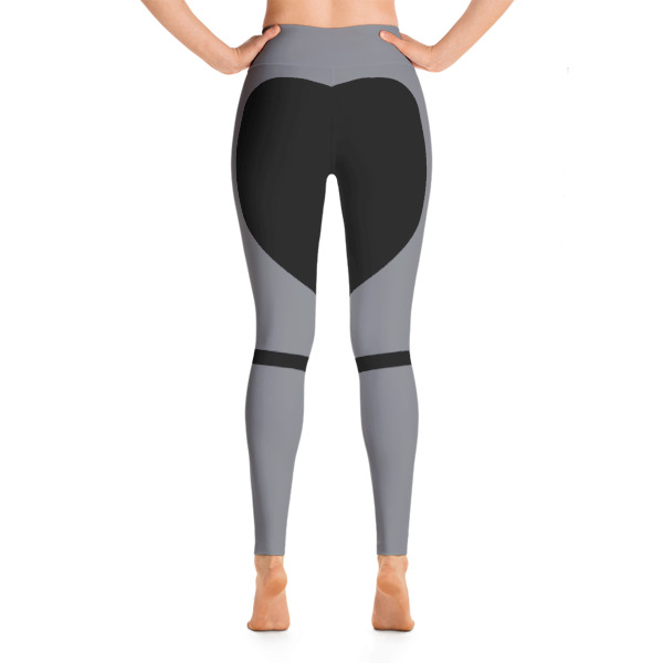 Colorful Black-Gray Workout Yoga Leggings